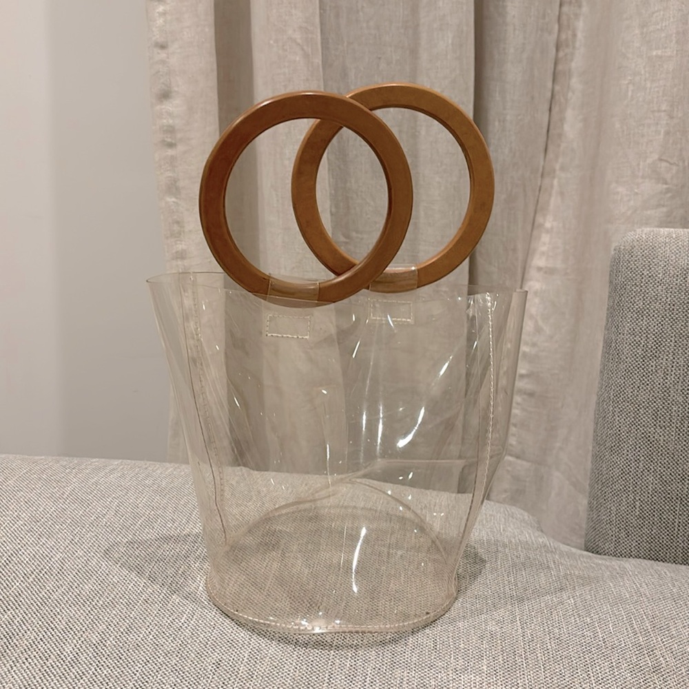 No brand acrylic bucket bag